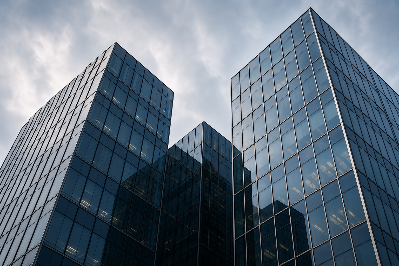 Corporate towers representing structuring work