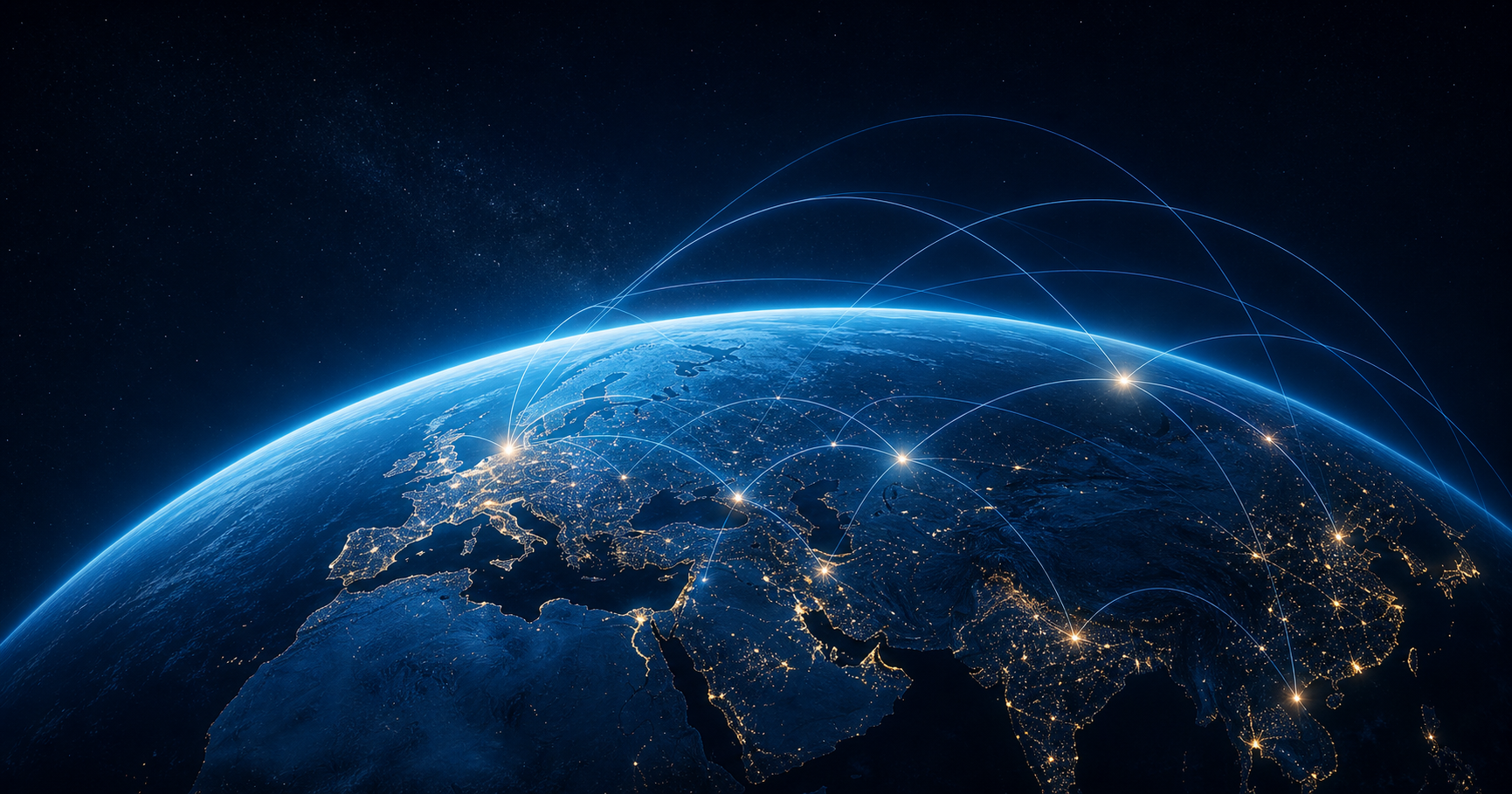 Globe horizon representing cross-border coordination